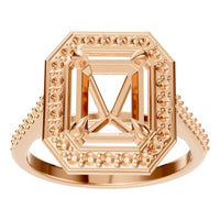 RI-0073 Rose Gold Ring UNSET - Front View