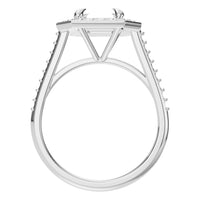 RI-0073 White Gold Ring UNSET - Top View