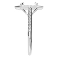 RI-0073 White Gold Ring UNSET - Side View