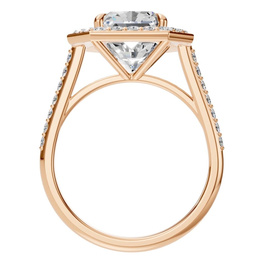 RI-0073 Rose Gold Ring SET - Top View