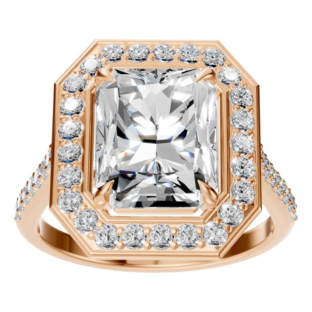 RI-0073 Rose Gold Ring SET - Front View