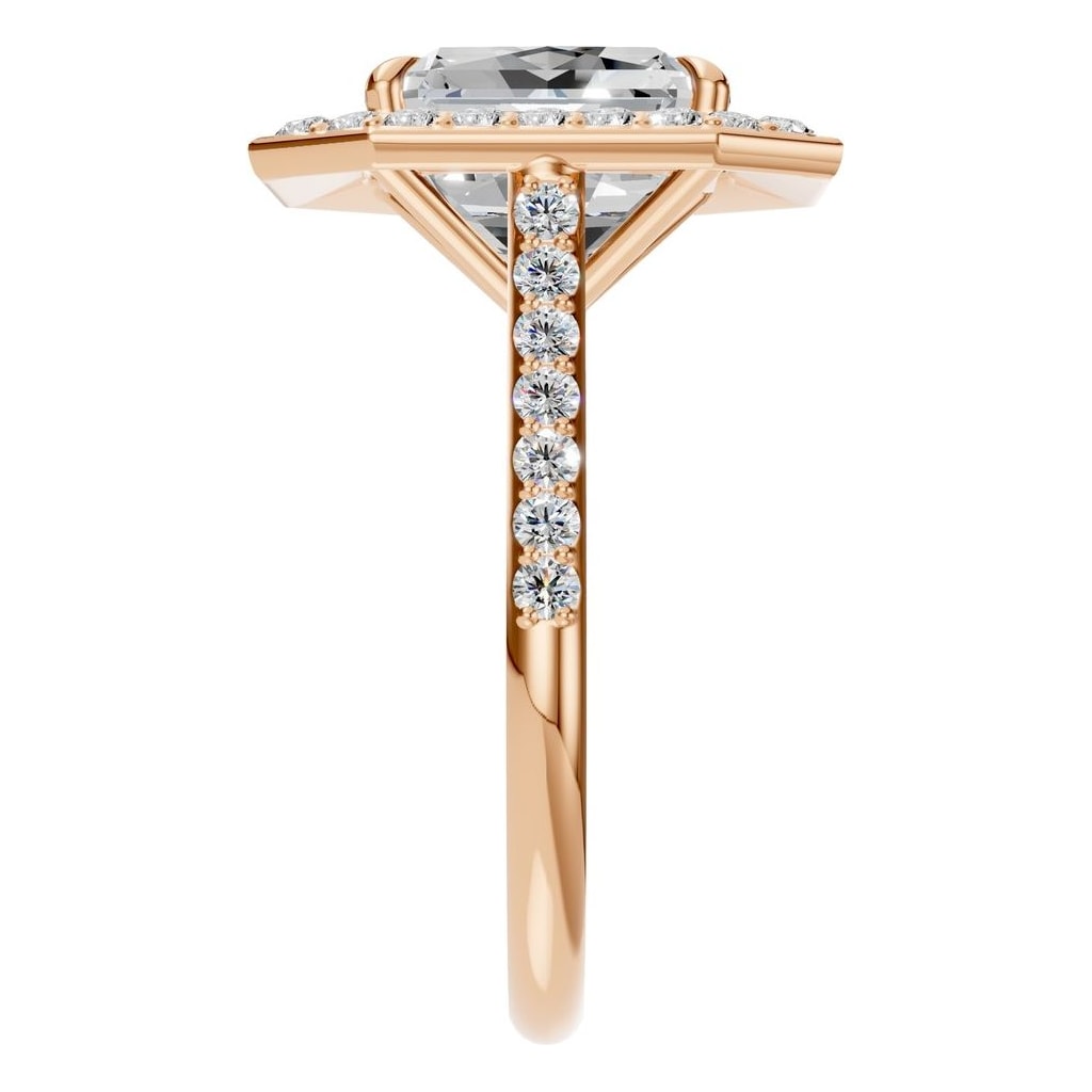 RI-0073 Rose Gold Ring SET - Side View