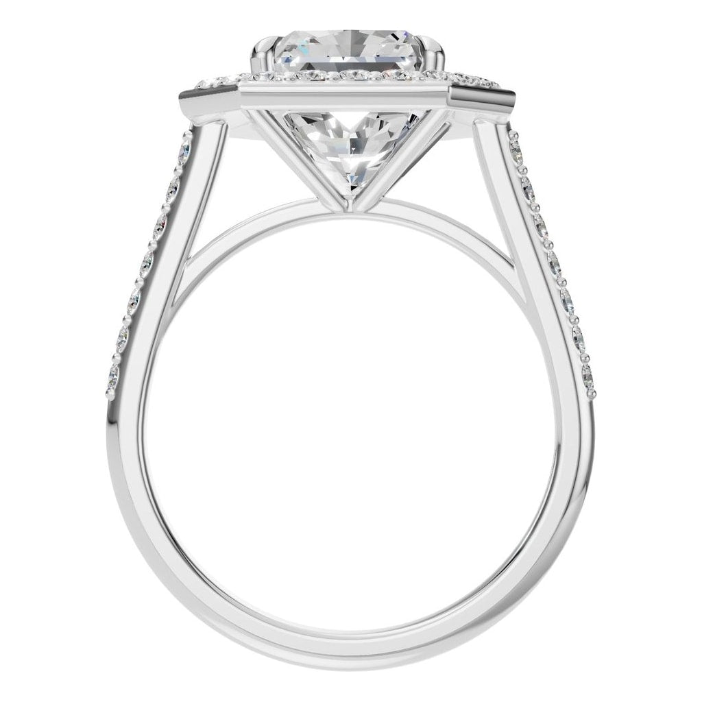 RI-0073 White Gold Ring SET - Top View