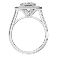 RI-0073 White Gold Ring SET - Top View