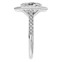 RI-0073 White Gold Ring SET - Side View