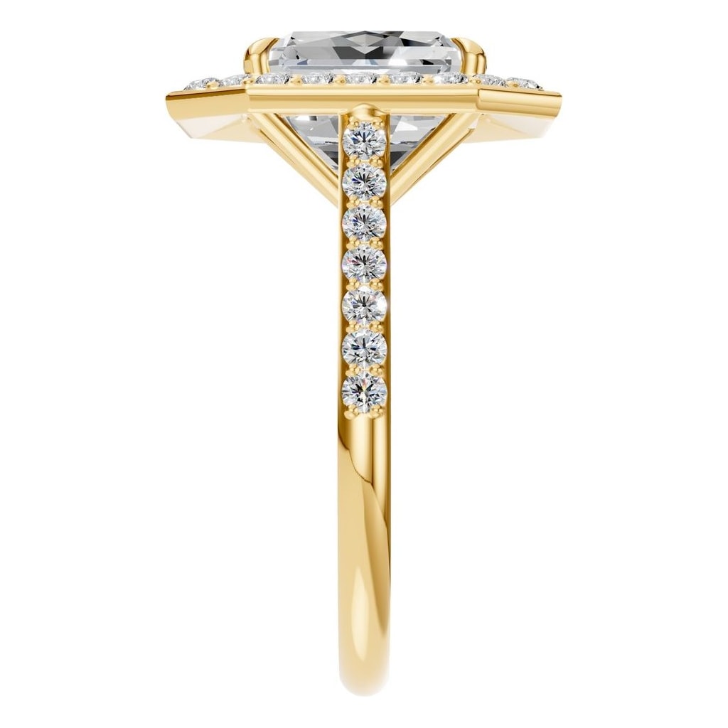 RI-0073 Yellow Gold Ring SET - Side View