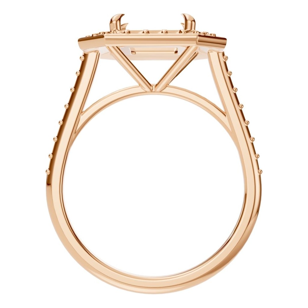 RI-0073 Rose Gold Ring UNSET - Top View