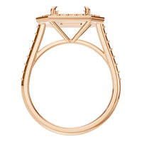RI-0073 Rose Gold Ring UNSET - Top View