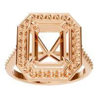 RI-0073 Rose Gold Ring UNSET - Front View