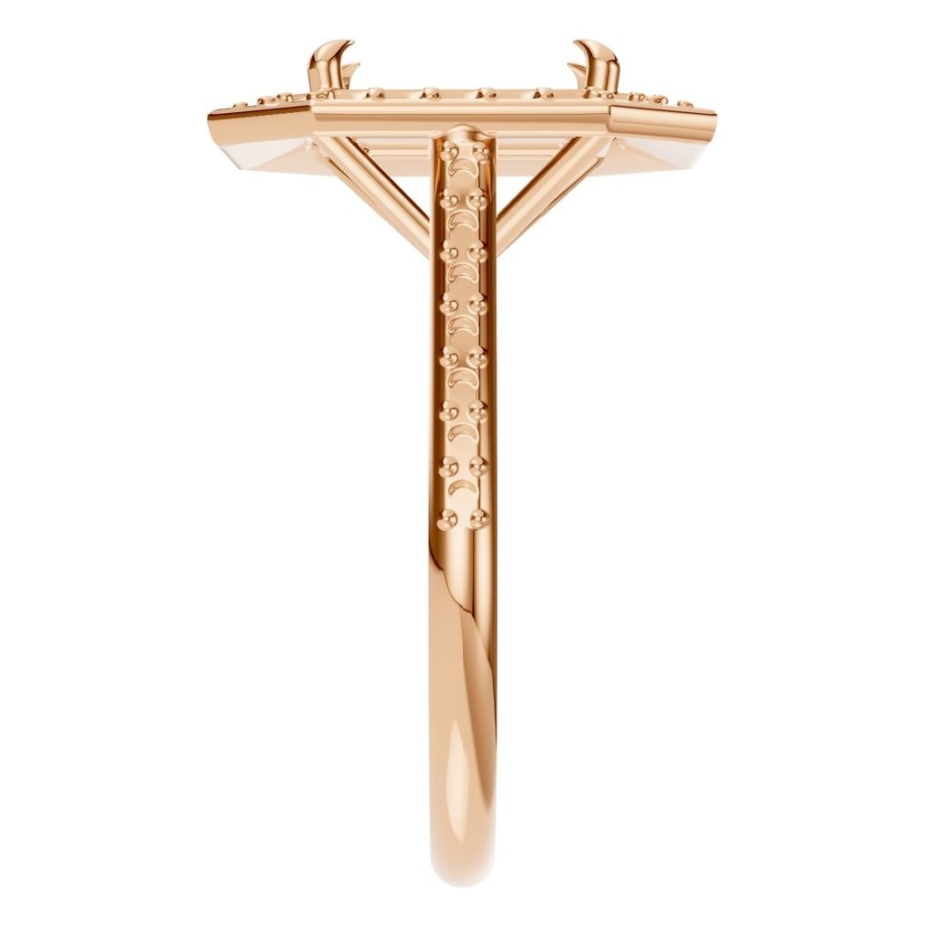 RI-0073 Rose Gold Ring UNSET - Side View