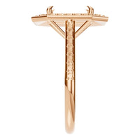 RI-0073 Rose Gold Ring UNSET - Side View