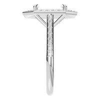 RI-0073 White Gold Ring UNSET - Side View