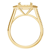 RI-0073 Yellow Gold Ring UNSET - Top View