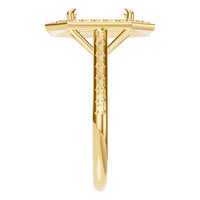 RI-0073 Yellow Gold Ring UNSET - Side View