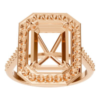 RI-0073 Rose Gold Ring UNSET - Front View