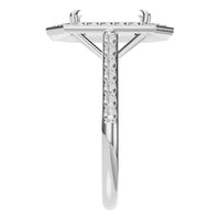 RI-0073 White Gold Ring UNSET - Side View