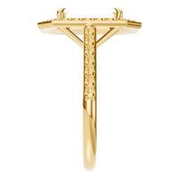 RI-0073 Yellow Gold Ring UNSET - Side View
