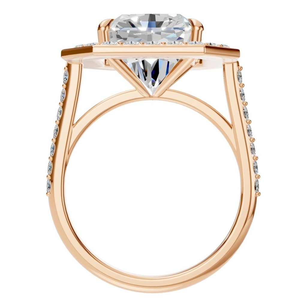 RI-0073 Rose Gold Ring SET - Top View