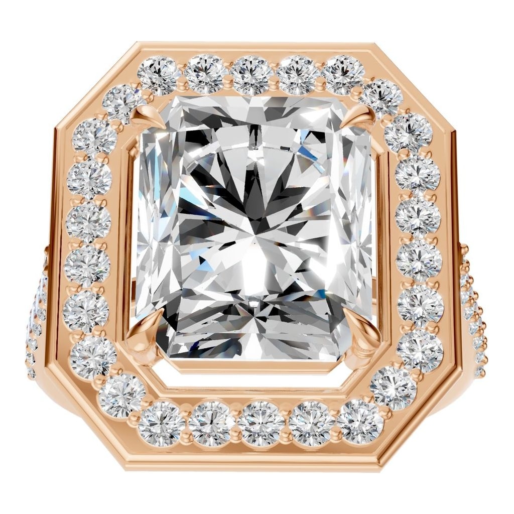 RI-0073 Rose Gold Ring SET - Front View