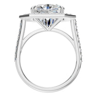 RI-0073 White Gold Ring SET - Top View