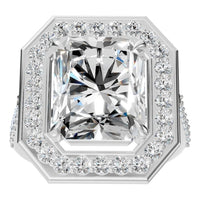 RI-0073 White Gold Ring SET - Front View