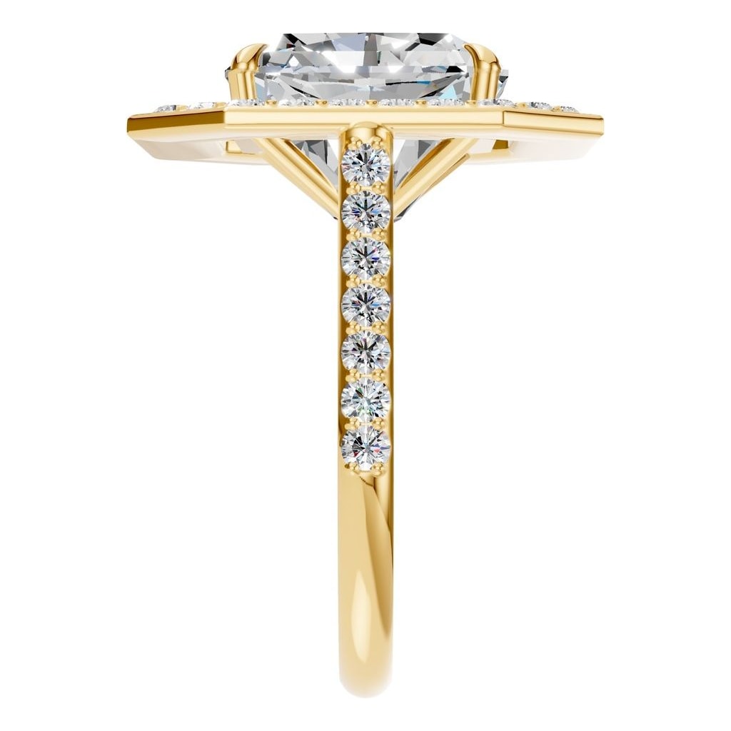 RI-0073 Yellow Gold Ring SET - Side View