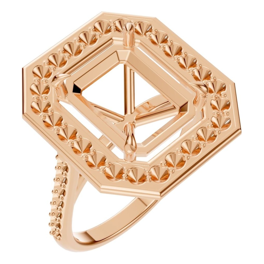 RI-0073 Rose Gold Ring UNSET - Main View