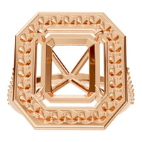 RI-0073 Rose Gold Ring UNSET - Front View