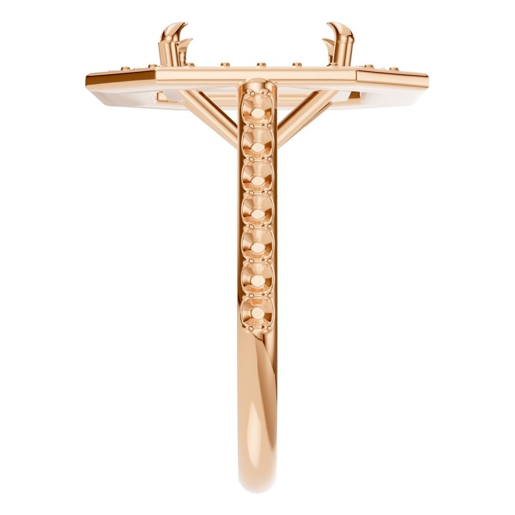 RI-0073 Rose Gold Ring UNSET - Side View