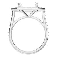 RI-0073 White Gold Ring UNSET - Top View