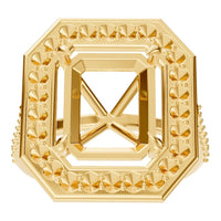 RI-0073 Yellow Gold Ring UNSET - Front View