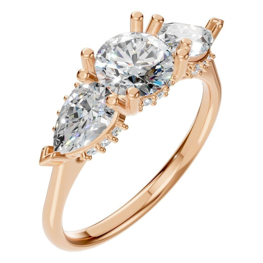 RI-0323 Rose Gold Ring SET - Main View