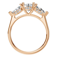 RI-0323 Rose Gold Ring SET - Top View