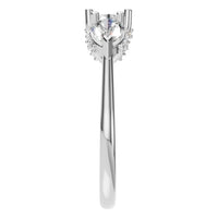 RI-0323 White Gold Ring SET - Side View