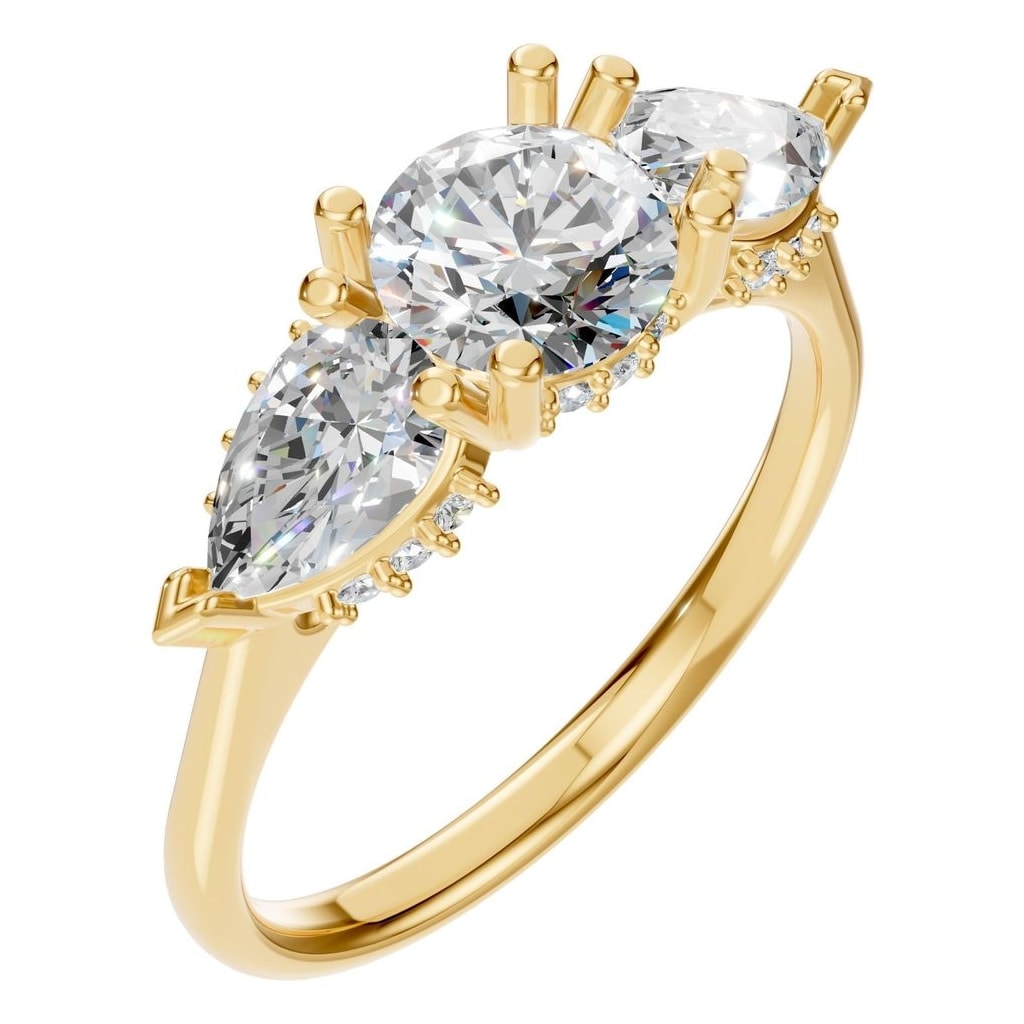 RI-0323 Yellow Gold Ring SET - Main View