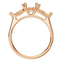 RI-0323 Rose Gold Ring UNSET - Top View