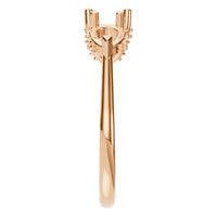 RI-0323 Rose Gold Ring UNSET - Side View