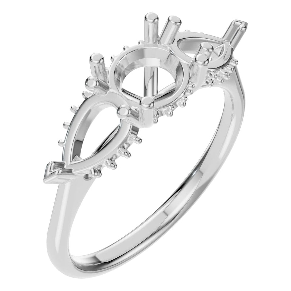 RI-0323 White Gold Ring UNSET - Main View