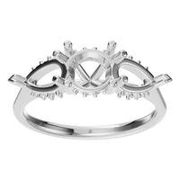 RI-0323 White Gold Ring UNSET - Front View