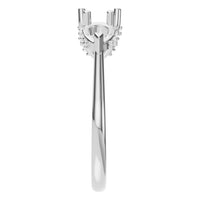 RI-0323 White Gold Ring UNSET - Side View