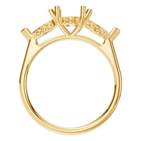 RI-0323 Yellow Gold Ring UNSET - Top View