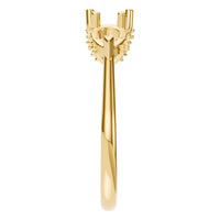 RI-0323 Yellow Gold Ring UNSET - Side View