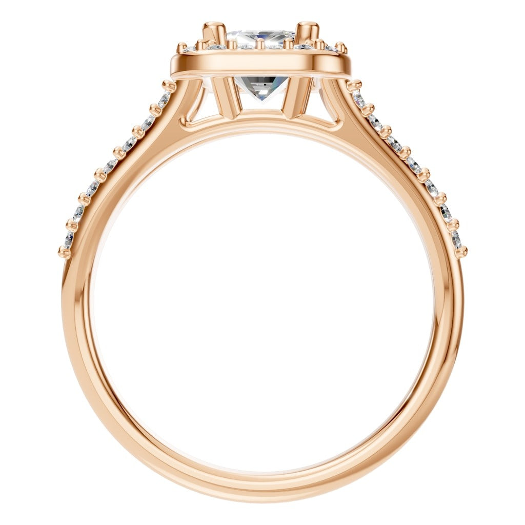 RI-0395 Rose Gold Ring SET - Top View