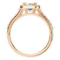 RI-0395 Rose Gold Ring SET - Top View