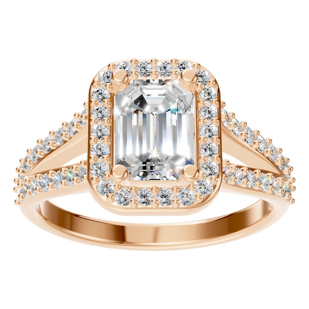 RI-0395 Rose Gold Ring SET - Front View