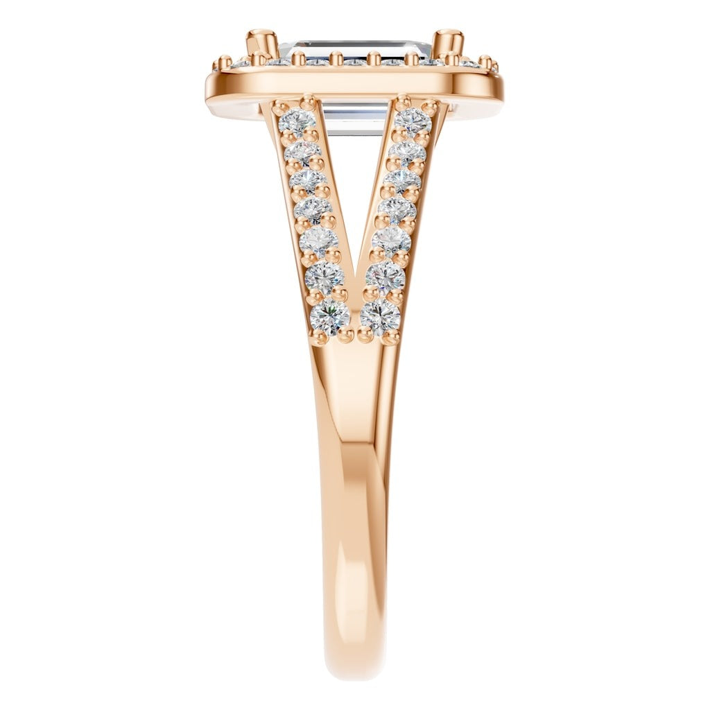 RI-0395 Rose Gold Ring SET - Side View