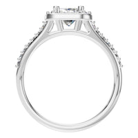RI-0395 White Gold Ring SET - Top View