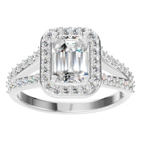 RI-0395 White Gold Ring SET - Front View