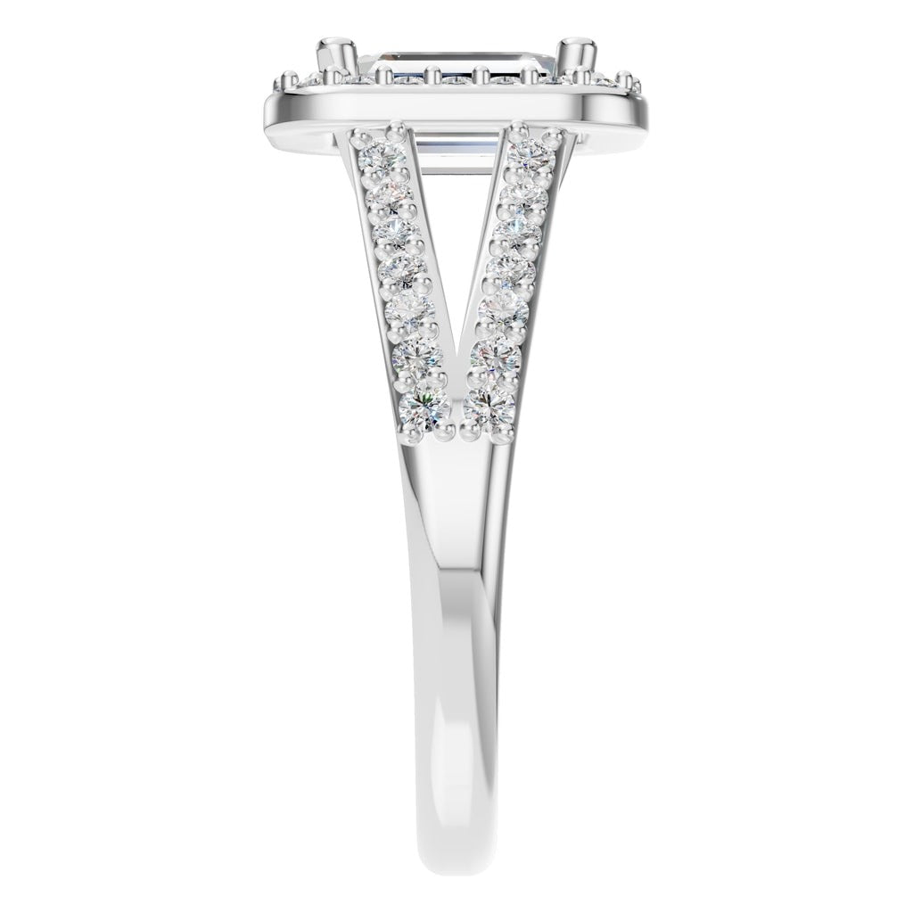 RI-0395 White Gold Ring SET - Side View