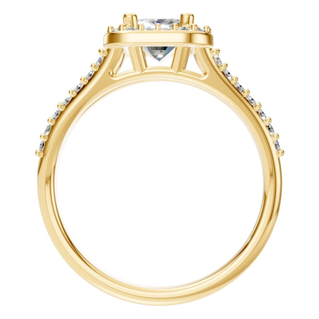 RI-0395 Yellow Gold Ring SET - Top View